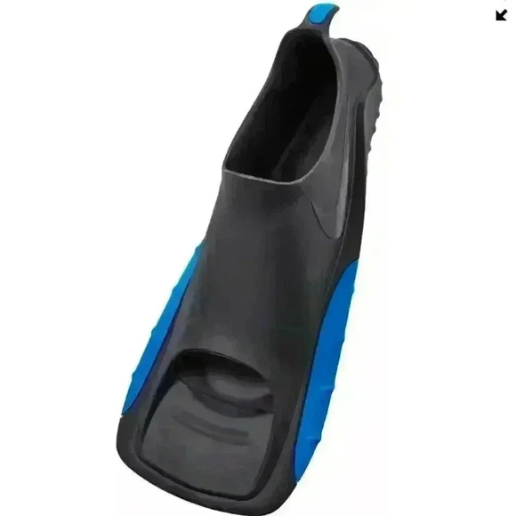 NWT Nike Swimming Fin Sz S (fit shoe size 7-9) in black/blue - Picture 1 of 4